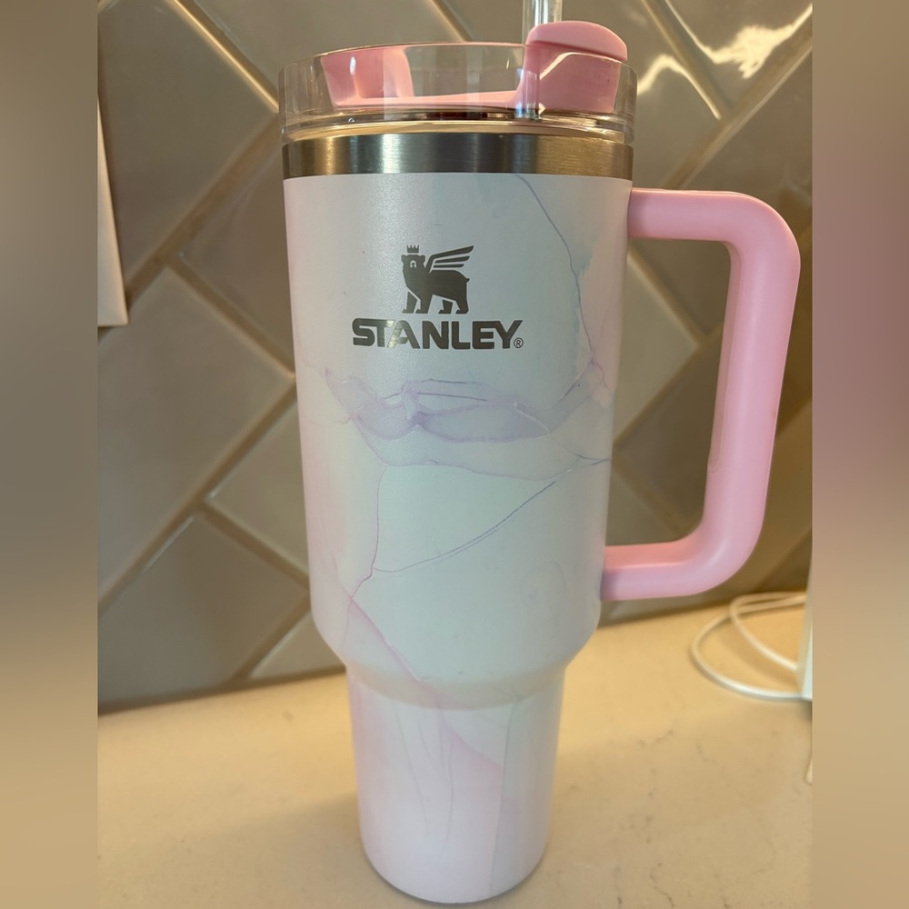 Gently used Stanley Watercolor Tulle limited edition tumbler